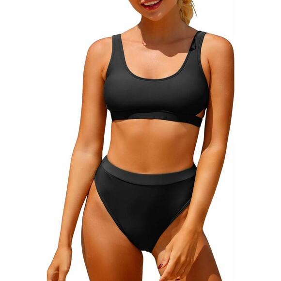 Blooming Jelly Other - Blooming Jelly High Waisted Two Piece Bikini Set Sport Swimsuit Medium